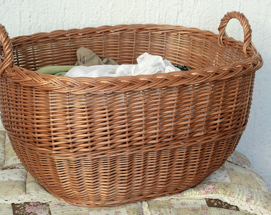 Large Wicker Laundry Basket