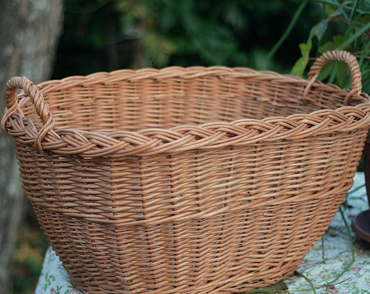 Wicker Storage Basket with Handles